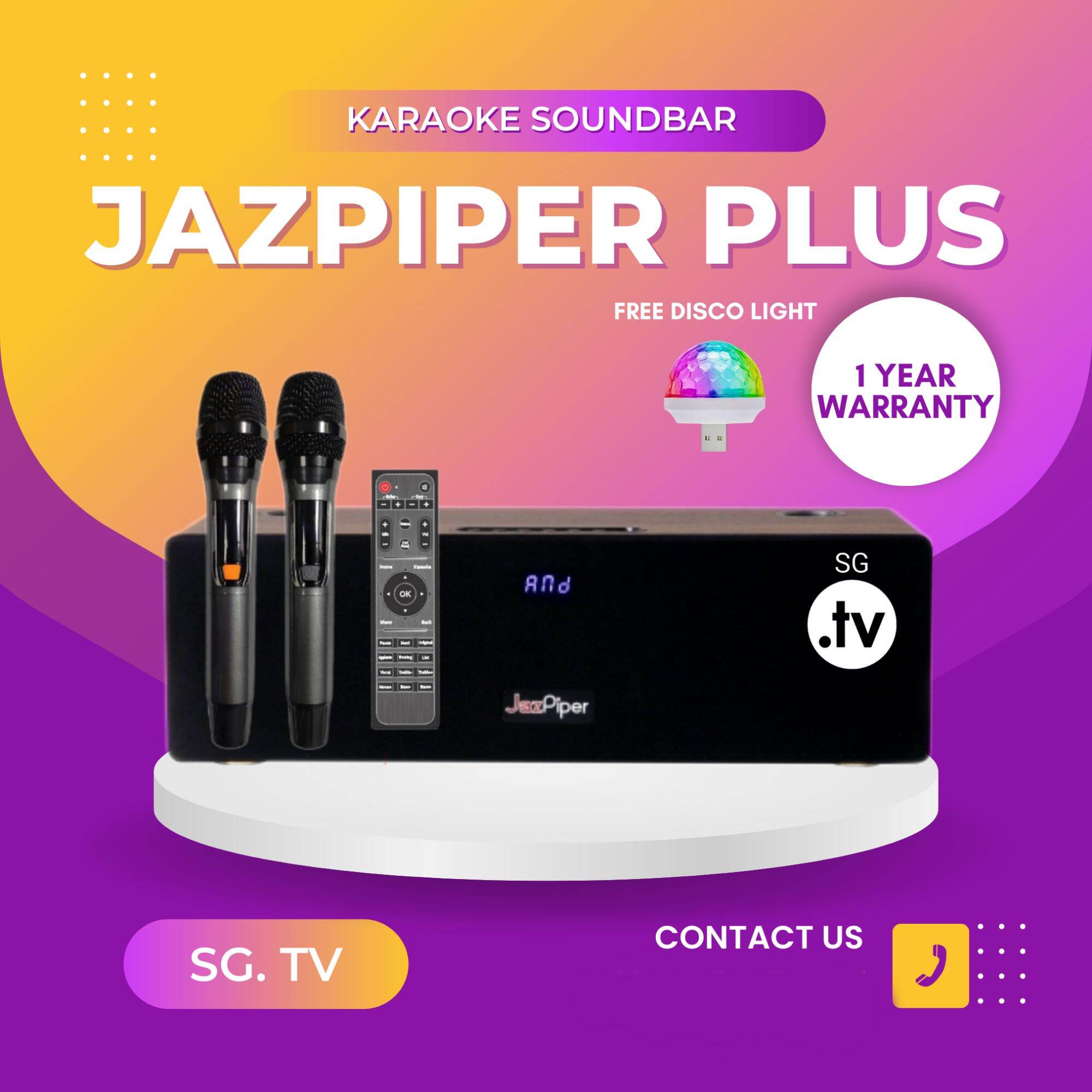 [ONE DAY DELIVERY] JAZPIPER | JAZPIPER PLUS | VERSION 2 | FAMILY HOME KARAOKE SYSTEM | SOUNDBAR | POWERFUL SPEAKER | NEW VERSION [SUPPORT LOCAL]