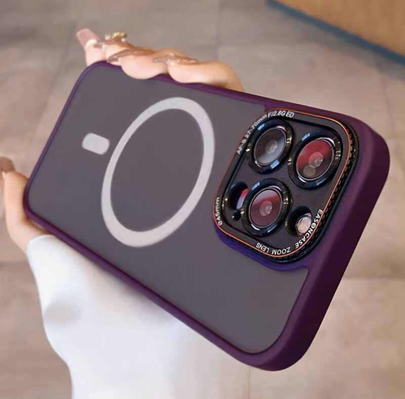 CrashStar MagSafe Leica Camera Matte Skin-friendly Hard Anti-fall Phone Case For iPhone 14 Pro Max Plus 13 Pro Max 12 Pro Max Wireless Charging Magnetic Phone Casing Frosted Translucent Shockproof Pho