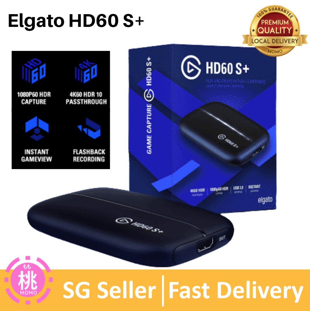 Elgato Game Capture HD60 S+ or HD60 S for PlayStation 4, Xbox One and Xbox 360, or Nintendo Switch gameplay, Full HD 1080p 60fps HD60S or HD60S+