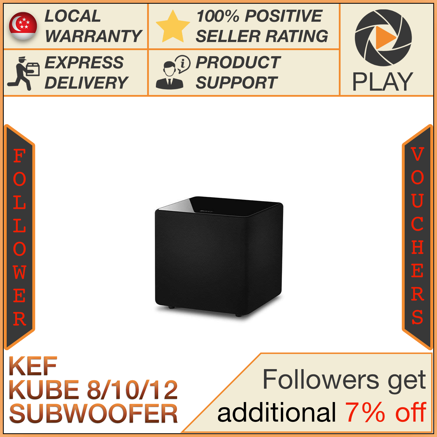 KEF KUBE 8B/10B/12B Subwoofer ( Kube 8b Kube 10b Kube 12b Kube8b Kube10b Kube12b Kube8 Kube10 Kube12 Kube 8 Kube 10 Kube 12)