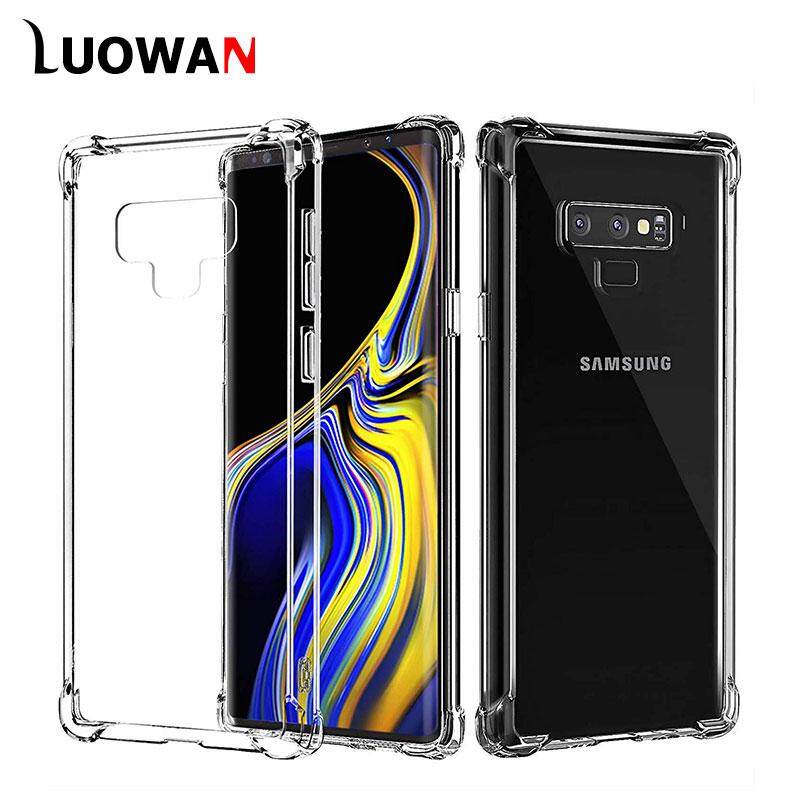 LUOWAN Galaxy Note 9 Case Crystal Clear Shockproof Bumper Protective Cell Phone Cover Hybrid Design with Flexible TPU Raised Bezel Slim Fit Shell for Samsung Galaxy Note 9-Clear