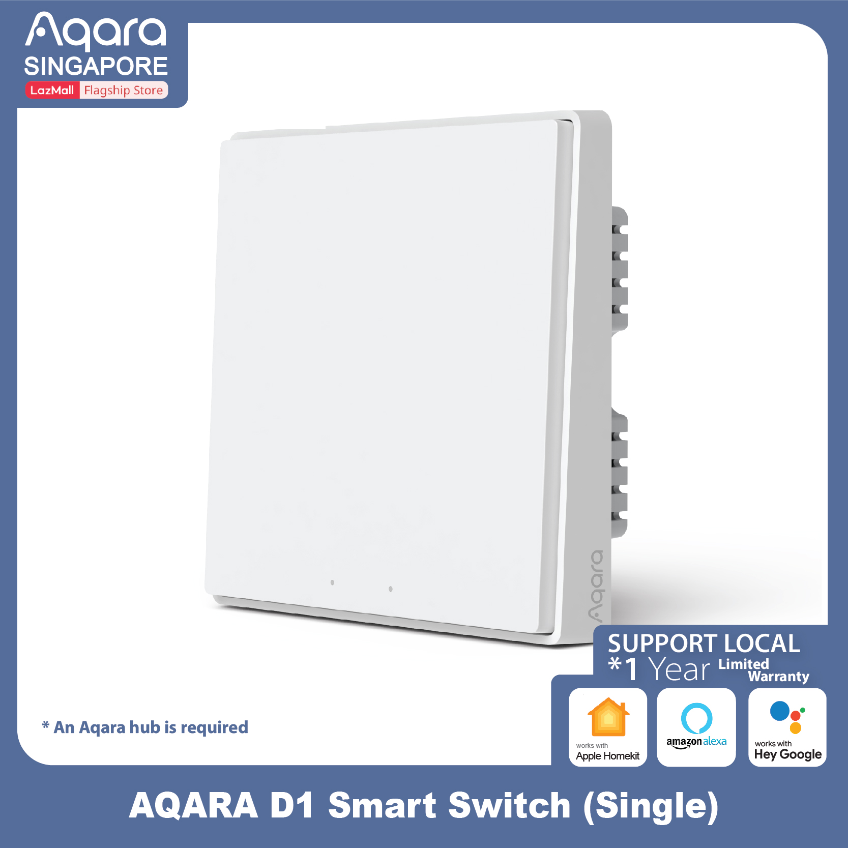 Aqara Smart Wall Switch D1 with Neutral, Support Apple HomeKit, Alexa, Google (Light Switches)