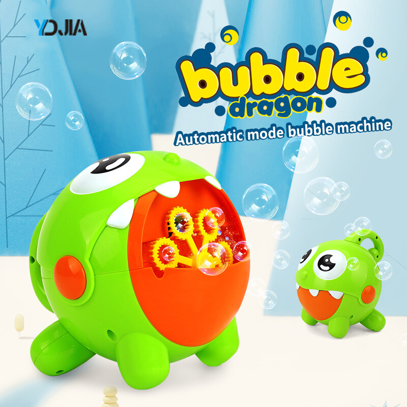 Bafada USB Charging,  Automatic  Cute Dragon Electric Bubble Machine Outdoor Toys for Children Kid Automatic Bubble Machine Blower Shower Bubble Machine Blower Maker Bath Toys(not include Soap water）