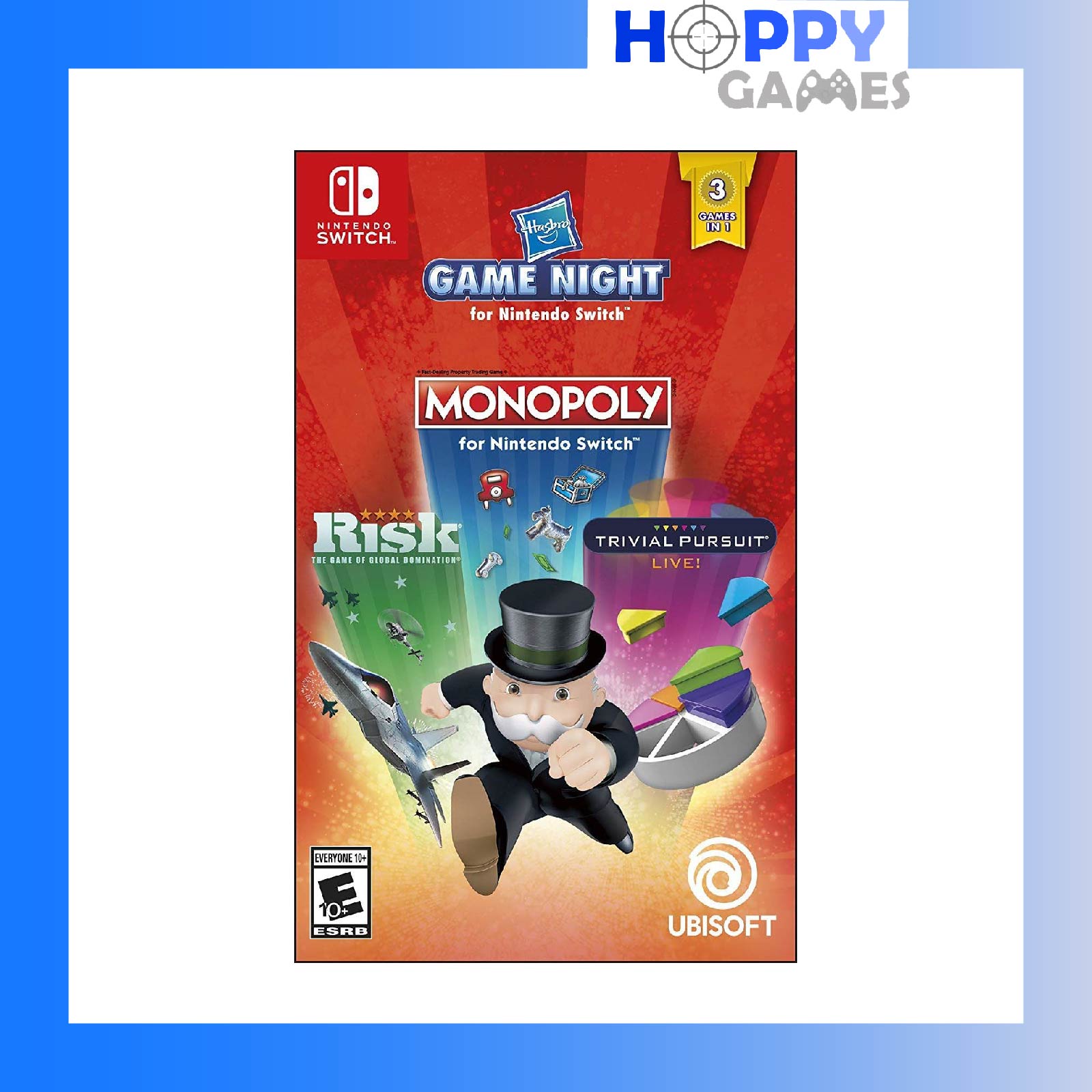 *CASHBACK + FREE SHIPPING* [100% US COVER + US GAME CARD] *3 GAMES IN 1* Hasbro Game Night Nintendo Switch Monopoly